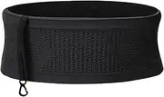 SPRIMEMONG Running Belt, Slim Fanny Pack and Moisture Wicking Wasit Bag for Women and Men, P1-black, Small, Belt Fanny Bag
