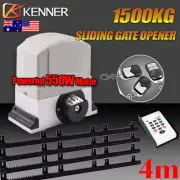 New Sliding Electric Gate Opener 1500KG Automatic Motor Remote Kit Heavy Duty 4m