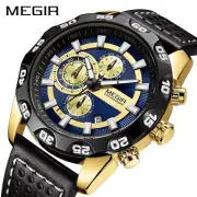 Mens Wristwatches Top Brand Luxury MEGIR Chronograph Sport