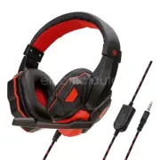 3.5mm Gaming Headset With Microphone Adjustable Headphones For PC Game/Phone