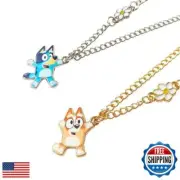 LUV HER Bluey and Bingo BFF Necklace Set, Girls Friendship Gift for Ages 6+