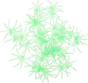 Cabilock Glow in The Dark Spider, 50pcs Halloween Fake Spiders Decorations Faux Scary Spider Props Lifelike Creepy Toys for Tricking People Kid Playing