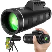 40x60 High Definition Monocular Telescope with Smartphone Adapter, BAK4 Prism...