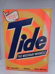 Tide Detergent Giant Sized Unopened Full Box 1960's Vintage
