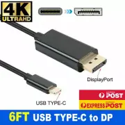 USB-C to DisplayPort DP Display Port Cable 4K UHD Type-C 1.8M