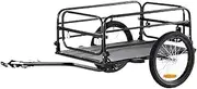 Bike Trailer 160 lbs Bike Cargo Trailer Foldable Storage Bicycle Wagon Cart with 16" Wheels Safe Reflectors Fits 22"-28" Bike Wheels