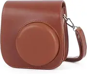 Phetium Instant Camera Case Compatible with Fujifilm Instax Mini 11,PU Leather Bag with Pocket and Adjustable Shoulder Strap (Brown)