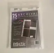 Print File, 45-4B, Archival Negative Preservers, For 4 x 5" NEW 25-Pack