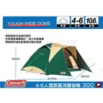 【MRK】 COLEMAN CM-17860 4-6人透氣圓頂露營帳 透氣帳 炊事帳 客廳帳 天幕帳 防蚊帳