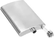 SHOWERORO Leakproof Stainless Steel Flask 10oz Hip Flask for Men Mini Funnel Included Vodka Whisky Liquor Flask Screw Cap Holder