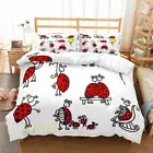 Ladybird Family Single/Double/Queen/King Bed Doona Duvet Quilt Cover Set