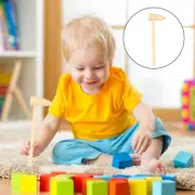15 Pcs Mini Mallets Wooden Hammer for Kids Pounding Toy Child