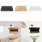 Concealed Floating Shelf Wall Mounted Drawer for Dorm Office Small Space