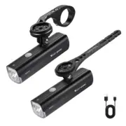 Super Bright Bicycle LED Front Headlight with Handlebar/Stem Bike Computer Mount