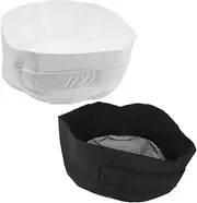 [Didiseaon] 2pcs Lightweight Adjustable Kitchen Cap with Breathable Mesh for Culinary Professionals for Restaurants Catering and Home Cooking