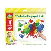 在飛比找樂天市場購物網優惠-美國 Crayola 繪兒樂 幼兒可水洗手指顏料4色