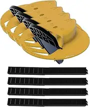 Mouse/Rat Trap | Up to 6 Pack - Flip N Slide Bucket Lid, Multi-Catch, Reusable, and Humane Solution for 5 Gallon Buckets, No See Kill, Auto-Reset, Trap Door Style with Ladder Access (4X_Yellow)