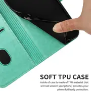 Galaxy A11 Eu Wallet Case 3 Credit Card Slot ID Card Holder, PU Leather Flip Case - Green