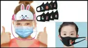 Kids Protective Face Shield Washable Reusable Anti Fog,Splash + BLACK FACE MASK