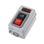 TBSN-315 AC 380V 15A 2.2KW ON/OFF 3 Phase Self-Locking Power Push Button Switch Gray