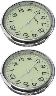 Gatuida 1set Car Clock Car Dashboard Clock Industrial Clock Small Clock Alarm Clocks Clock Small Auto Mini Clock Auto Stick on Clock Vehicle Controlled Clock Cars Silver Metal