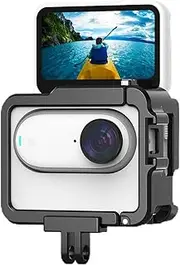 Aluminum Frame Cage for Insta 360 GO3/3S, Vertical and Horizontal Shooting, Metal Protective Case with Cold Shoe Mount