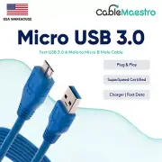 Premium Micro USB 3.0 Cable Hard Disk A to Micro B Cord Data High Speed Galaxy
