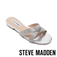 在飛比找Yahoo奇摩購物中心優惠-STEVE MADDEN-ZAYLAH 鑽面扭結平底涼拖鞋-