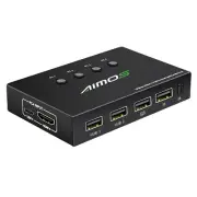 4K HDMI KVM Switch 4 Ports USB Dual Monitor 4 In 1 Out 4 Computer Control Switch