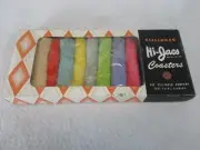 Vintage 1950's Killinger Hi-jacs terri knit pull over drink coasters set