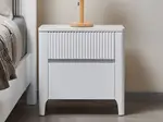 Matilda Bedside Table 2 Drawer - White