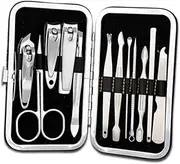 Ipetboom Essential Manicure Set 12 in 1 Nail Clipper Set Cuticle Nippers Scissors Storage Box Perfect for Travel