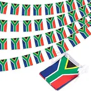 South Africa String Flag Pennant Banner, Small Mini South African Flags Bunting Banner, National Country Decoration for School, Party, Sports Events, Patriotic Festival, 33 Feet 30 Flags