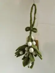 West Elm Felt Mistletoe Christmas Ornament Felt Wool Mistletoe Ornament