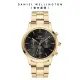 【Daniel Wellington】DW 手錶 Iconic Chronograph 42ｍｍ香檳金三眼精鋼錶黑錶盤(DW00100641)