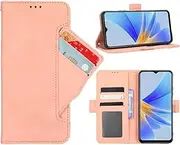 [GoshukunTech] Case for Oppo A78 5G,for Oppo A78 5G Wallet Case[ 5 Card Slots Leather Wallet ] Soft TPU Inner Case Flip Cover Stand Feature for Oppo A78 5G [Not Fit for Oppo A78 4G]-Pink