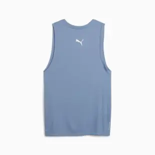 PUMA 背心 慢跑系列 RUN FAV 湖水藍 圖樣 運動背心 男 52508220