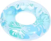 HONMEET Adult Hibiscus Swim Ring Inflatable Pool Float Large Size Ring for Party