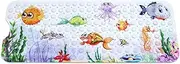 Gearific Kids Cartoon Bath Mats, Non Slip Bathtub Mat with Suction Cup for Children, Extra Long Baby Shower Mat -100x40cm
