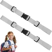 Pack of 2 Adjustable Chest Strap Backpack, Chest Strap Backpack Kids Nylon Non-Slip Backpack Chest Strap with Buckle for School Backpack Outside Jogging Hiking