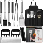 Barbecue Tool Sets with BBQ Apron,Increase Size(16In/40Cm) Greater Safety,Barbec