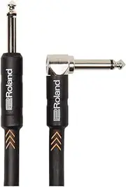 ROLAND Instrument Cable 5ft Right-Angled End Black Series (RIC-B5A)