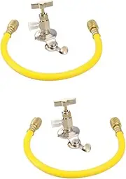 Gatuida 2pcs R134a Charging Hose Can Ac Hose Strong Construction Side Connector