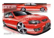 FPV BF GT BF GT-P VIXEN WHITE STRIPES A1 STRETCHED CANVAS (FV030)
