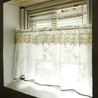 在飛比找松果購物優惠-美式風格半遮光窗簾讓您的臥室客廳廚房更溫馨 (5.1折)