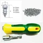 100*15mm Car Screw In Tire Studs Spikes Wheel Tyres Snow Chains +Sleeve Handtool