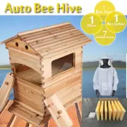 Cedarwood Bee Hives + 7pcs Auto Beekeeping Frames Bee Hive Boxes Bee Hive House