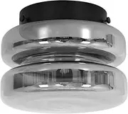 Beacon Lighting Cloud 1 Light Batten Fix in Black with Smoke Glass