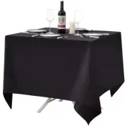 Square Tablecloth for Square or Round Tables 100% Polyester 52x52 Table Cloth...