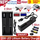 LED USB Smart Lithium Battery Charger Rechargeable Batteries 14500 26650